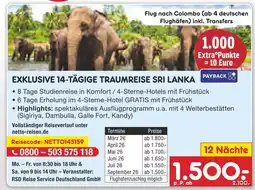Netto Marken-Discount Netto-reisen exklusive 14-tägige traumreise sri lanka Angebot