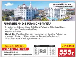 Netto Marken-Discount Trendtours touristik gmbh flugreise an die türkische riviera Angebot