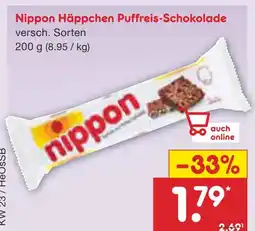 Netto Marken-Discount Nippon häppchen puffreis-schokolade Angebot
