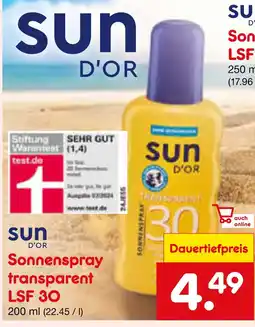 Netto Marken-Discount Sun d'or sonnenspray transparent lsf 30 Angebot