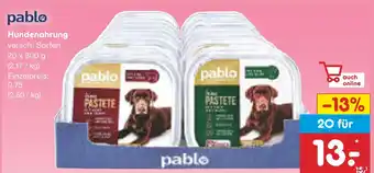 Netto Marken-Discount Pablo hundenahrung Angebot