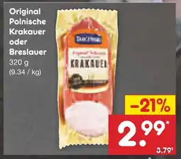 Netto Marken-Discount Original polnische krakauer oder breslauer Angebot