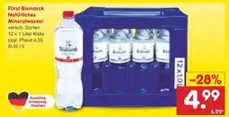 Netto Marken-Discount Fürst bismarck natürliches mineralwasser Angebot