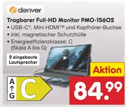 Netto Marken-Discount Denver tragbarer full-hd monitor pmo-15602 Angebot