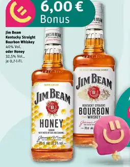 REWE Jim beam kentucky straight bourbon whiskey odder honey Angebot