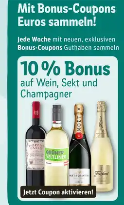 REWE Wein, sekt und champagner Angebot
