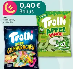 REWE Trolli saure glühwürmchen oder apfel ringe Angebot