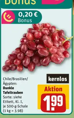 REWE Dunkle tafeltrauben Angebot