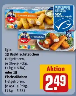 REWE Iglo 13 backfischstäbchen Angebot