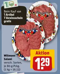 REWE Wiltmann salami Angebot