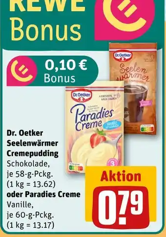 REWE Dr. oetker seelenwärmer cremepudding Angebot