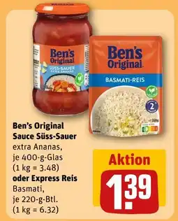 REWE Ben's original sauce süß-sauer Angebot