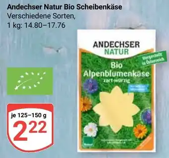 Globus Andechser Natur Bio Scheibenkäse Angebot