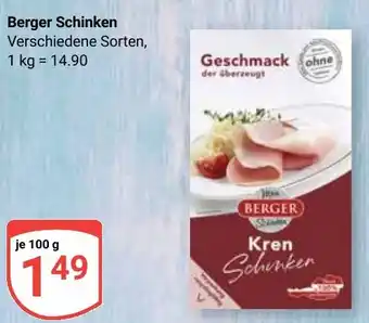 Globus Berger Schinken Angebot