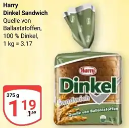 Globus Harry Dinkel Sandwich Angebot