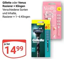 Globus Gillette oder Venus Rasierer + Klingen Angebot