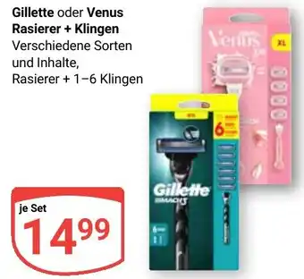 Globus Gillette oder Venus Rasierer + Klingen Angebot