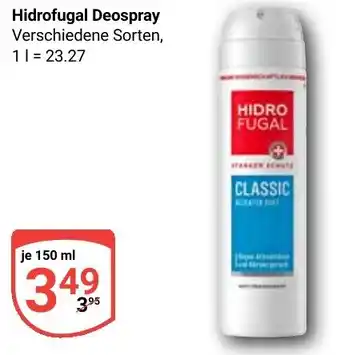 Globus Hidrofugal Deospray Angebot