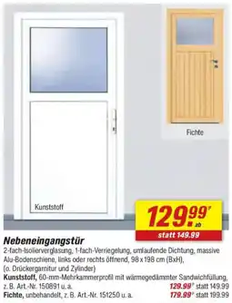 toom Baumarkt Nebeneingangstür Angebot
