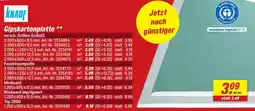 toom Baumarkt KNAUF Gipskartonplatte Angebot