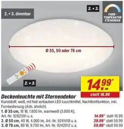 toom Baumarkt Deckenleuchte mit Sternendekor Angebot