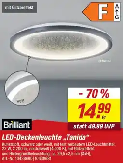 toom Baumarkt Brilliant LED-Deckenleuchte „Tanida" Angebot