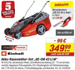 toom Baumarkt Einhell Akku-Rasenmäher-Set „GE-CM 43 Li M" Angebot