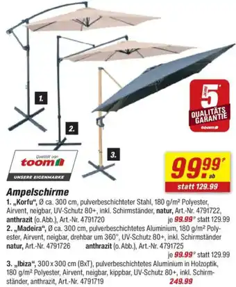 toom Baumarkt Ampelschirme Angebot