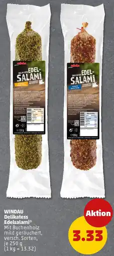 PENNY WINDAU Delikatess Edelsalami Angebot