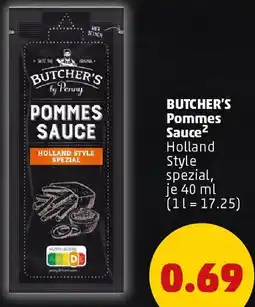 PENNY BUTCHER'S Pommes Sauce Angebot