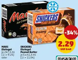 PENNY MARS Eisriegel oder SNICKERS Eisriegel Peanut Butter Angebot