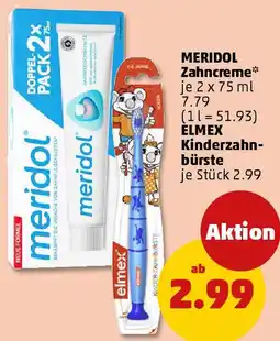 PENNY MERIDOL Zahncreme oder Elmex Kinderzahnbürste Angebot