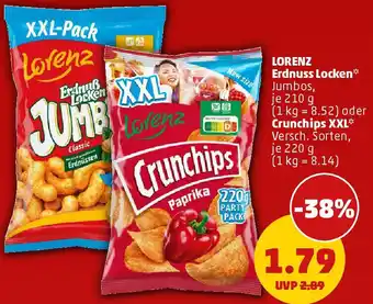 PENNY LORENZ Erdnuss Locken oder Crunchips XXL Angebot