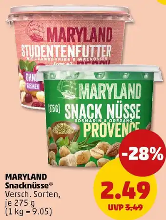 PENNY MARYLAND Snacknüsse Angebot
