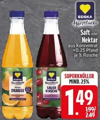 Edeka EDEKA Herzstücke Saft oder Nektar Angebot