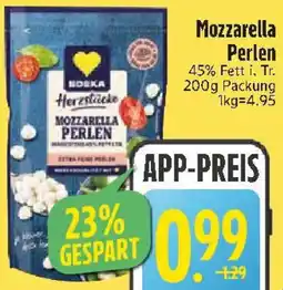 Edeka EDEKA Herzstücke Mozzarella Perlen Angebot