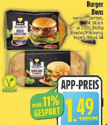 Edeka EDEKA Herzstücke Burger Buns Angebot