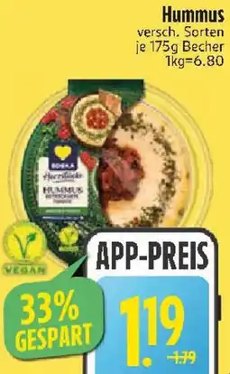 Edeka EDEKA Herzstücke Hummus Angebot