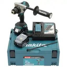 toom Baumarkt Makita Akku-Schlagbohrschrauber 'DHP486RTJ' 18 V mit 2 Akkus, Ladegerät und Koffer Angebot