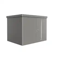 toom Baumarkt Biohort Gerätehaus 'Neo 2C' quarzgrau-metallic 292 x 236 cm mit Standardtür Angebot