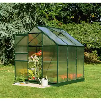 toom Baumarkt Halls Gewächshaus 'Popular 66' 193 x 195 cm mit 4 mm Doppelstegplatten grün Angebot