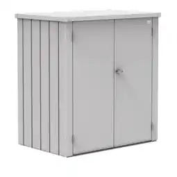 toom Baumarkt Biohort Terrassenschrank 'Romeo' Gr. L silber-metallic 132 x 140 x 87 cm Angebot