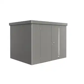 toom Baumarkt Biohort Gerätehaus 'Neo 2C' quarzgrau-metallic 292 x 236 cm mit Doppeltür Angebot