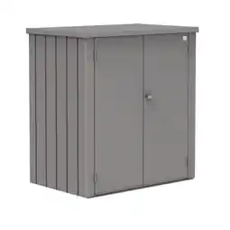 toom Baumarkt Biohort Terrassenschrank 'Romeo' Gr. L quarzgrau-metallic 132 x 140 x 87 cm Angebot