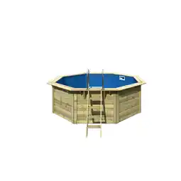toom Baumarkt Karibu Massivholzpool-Set 'Paia 1' 347 x 347 x 121 cm mit Innenhülle blau, Filteranlage Angebot