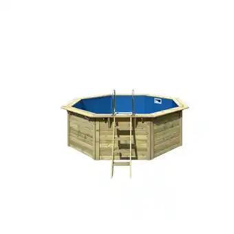 toom Baumarkt Karibu Massivholzpool-Set 'Paia 1' 347 x 347 x 121 cm mit Innenhülle blau, Filteranlage Angebot