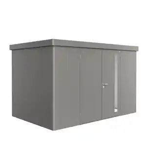 toom Baumarkt Biohort Gerätehaus 'Neo 2D' quarzgrau-metallic 348 x 236 cm mit Doppeltür Angebot