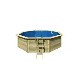 toom Baumarkt Karibu Massivholzpool-Set 'Paia 2' 420 x 420 x 121 cm mit Innenhülle blau, Filteranlage Angebot