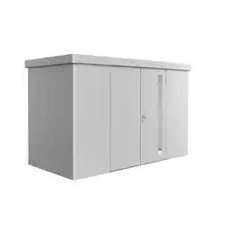 toom Baumarkt Biohort Gerätehaus 'Neo 1D' silber-metallic 348 x 180 cm mit Doppeltür Angebot