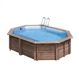 toom Baumarkt GRE Massivholzpool-Set 'Bambu' 535 x 335 x 130 cm mit Leiter und Sandfilter Angebot